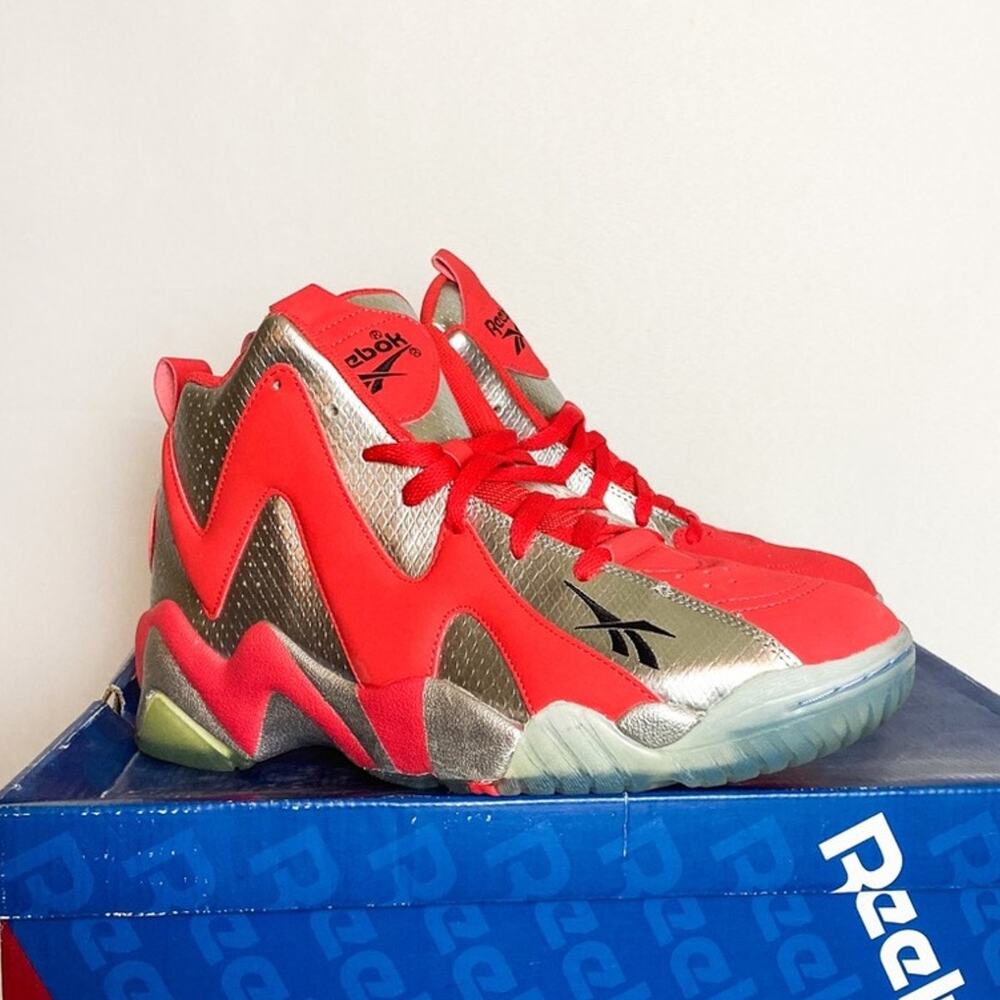 REEBOK Retro Vintage Y2K Kamikaze II Mid Red Fish Market Sz. 10.5 - Picture 2 of 8